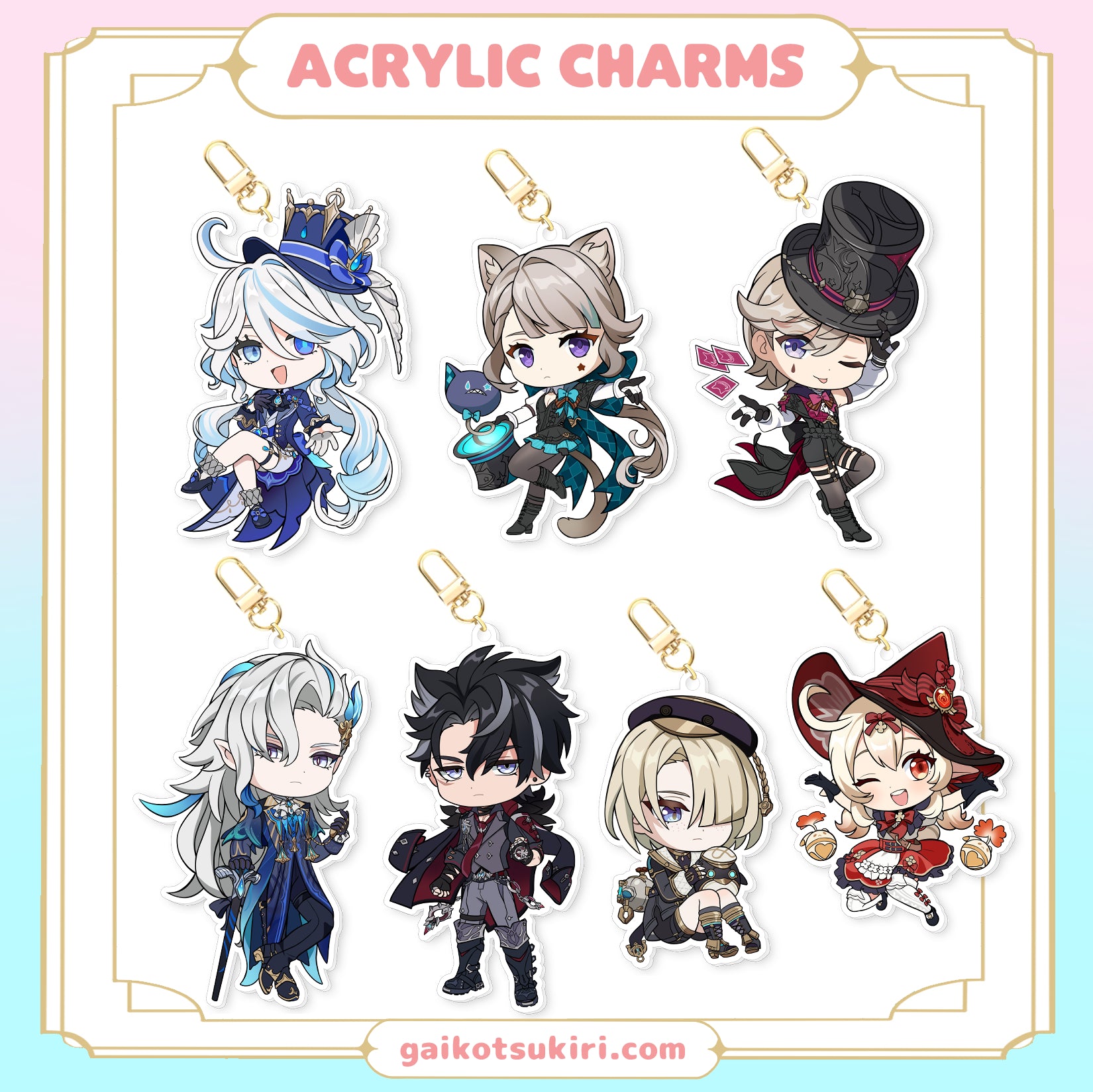 ✧PRE-ORDER✧ Genshin Impact Holographic Acrylic Charms
