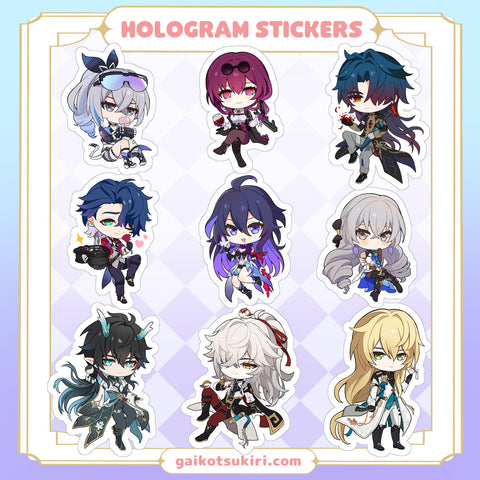 Honkai Star Rail Hologram Stickers